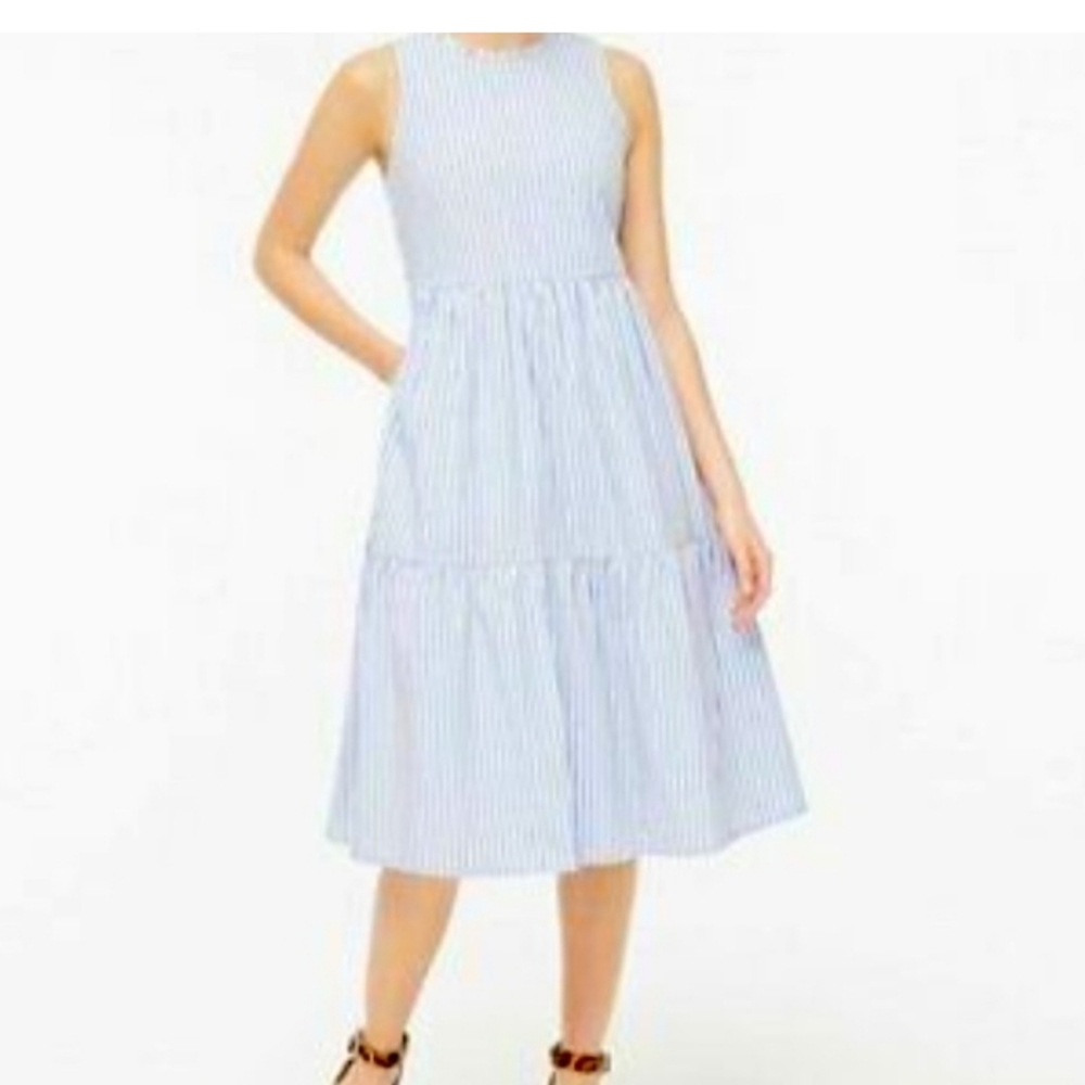 J. Crew SZ 6 Blue and White Sundress